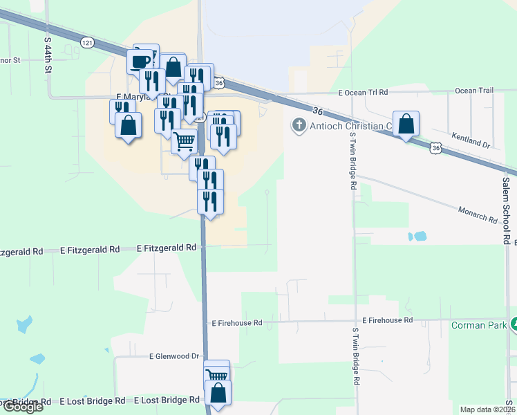 map of restaurants, bars, coffee shops, grocery stores, and more near 2360 Mount Zion Road in Decatur