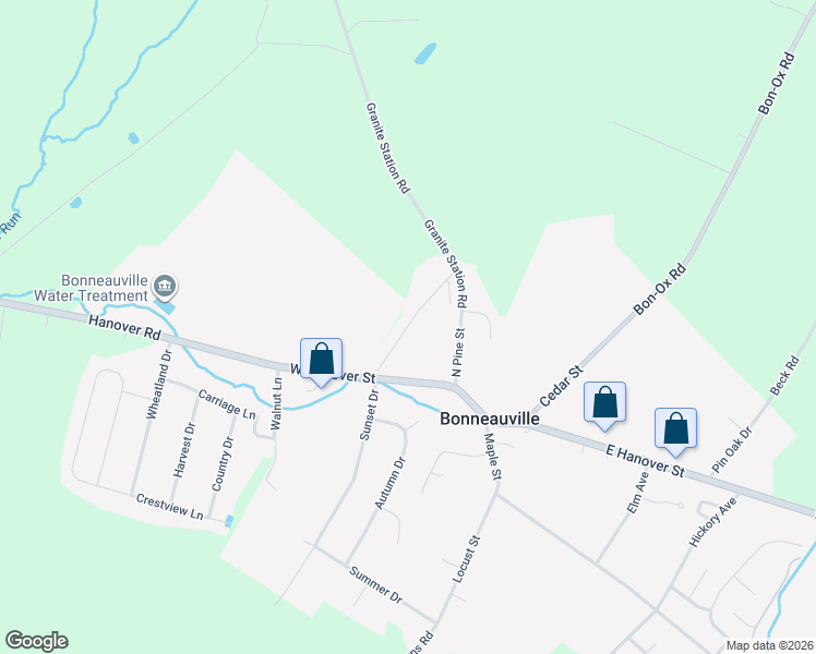 map of restaurants, bars, coffee shops, grocery stores, and more near 42 Bonneau Heights Road in Gettysburg