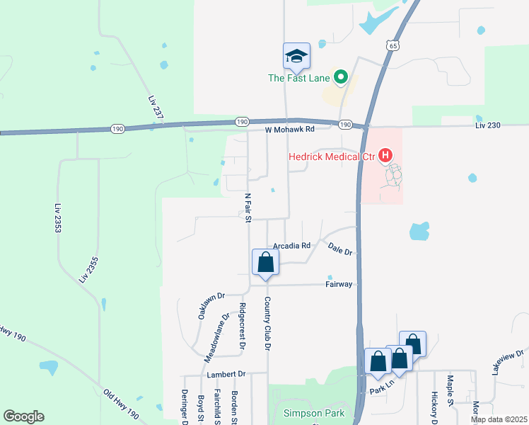 map of restaurants, bars, coffee shops, grocery stores, and more near 2500-2550 Broken Arrow Road in Chillicothe