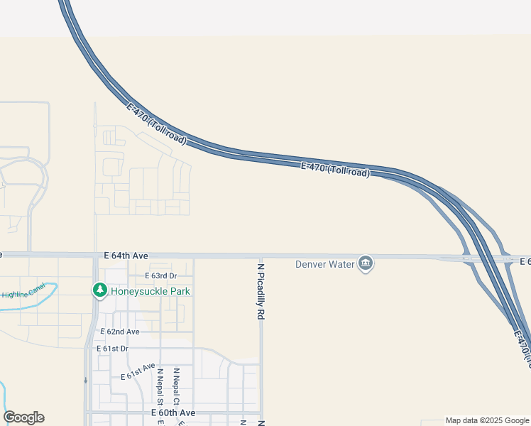 map of restaurants, bars, coffee shops, grocery stores, and more near 21700 East 64th Avenue in Aurora