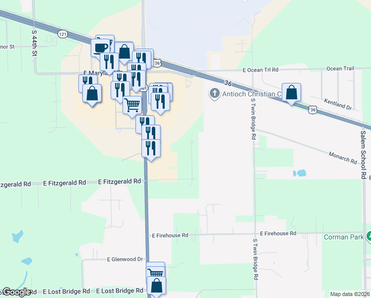 map of restaurants, bars, coffee shops, grocery stores, and more near 2360 Mount Zion Road in Decatur