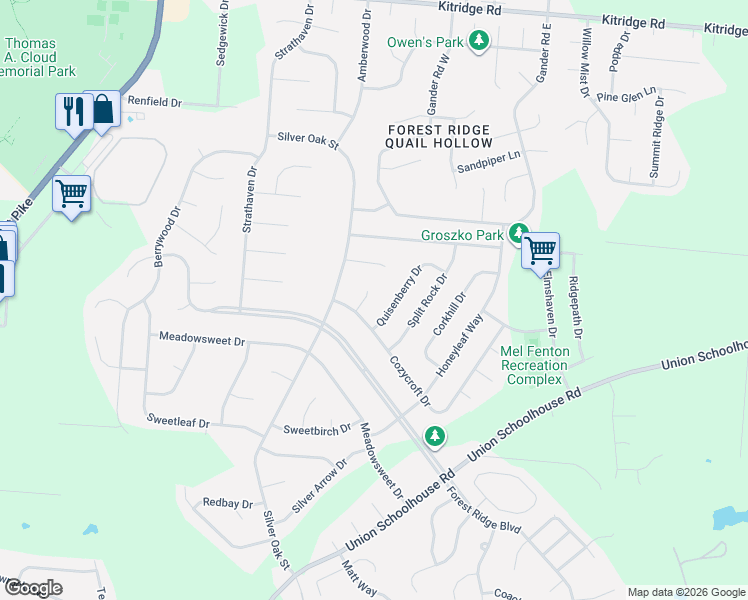 map of restaurants, bars, coffee shops, grocery stores, and more near 4221 Cozycroft Drive in Dayton