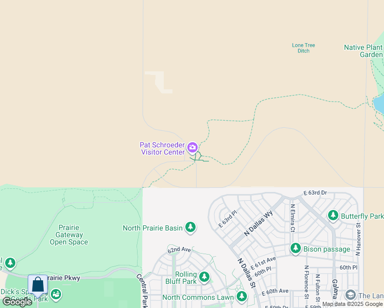 map of restaurants, bars, coffee shops, grocery stores, and more near 6550 Gateway Road in Commerce City