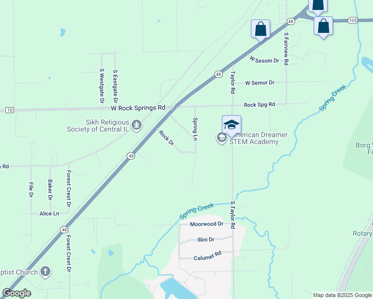 map of restaurants, bars, coffee shops, grocery stores, and more near 1720 Rock Drive in Decatur