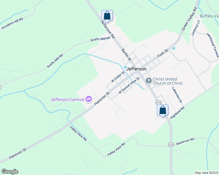 map of restaurants, bars, coffee shops, grocery stores, and more near 45 Hanover Street in Spring Grove