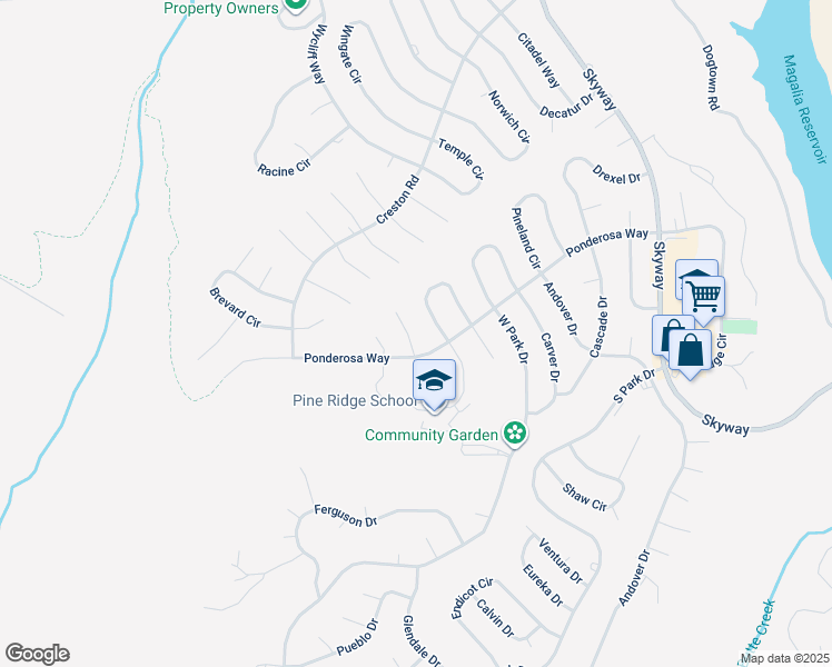 map of restaurants, bars, coffee shops, grocery stores, and more near 13914 Rutgers Court in Magalia