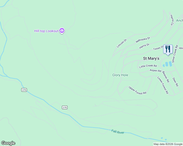 map of restaurants, bars, coffee shops, grocery stores, and more near 264 Hilltop Road in Idaho Springs