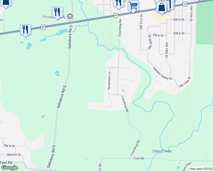 map of restaurants, bars, coffee shops, grocery stores, and more near 1078 Sycamore Lane in Richmond