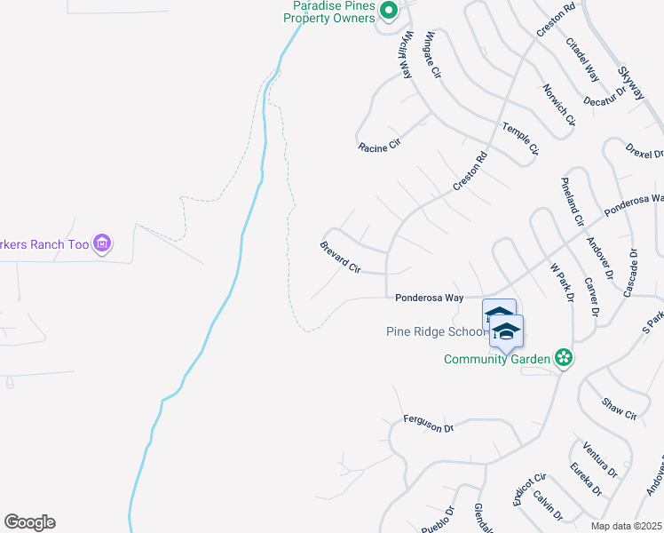 map of restaurants, bars, coffee shops, grocery stores, and more near 13941 Cluster Court in Magalia