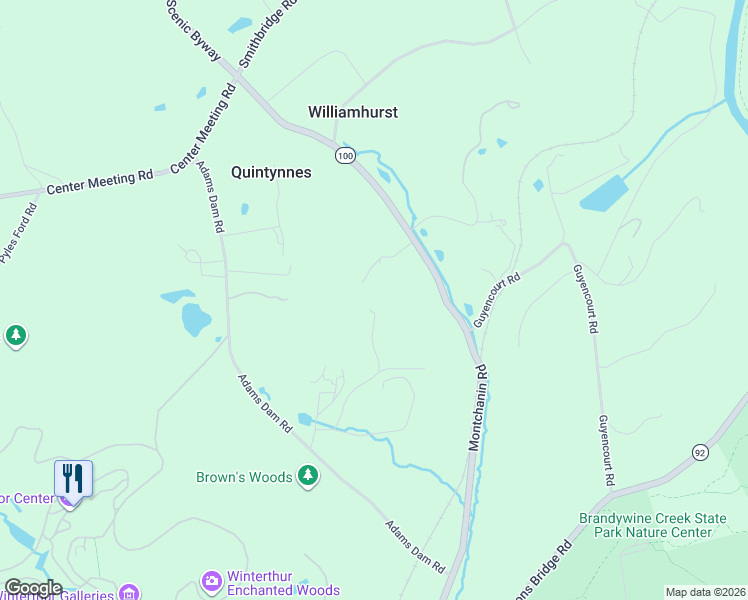 map of restaurants, bars, coffee shops, grocery stores, and more near 7 Chaville Way in Wilmington