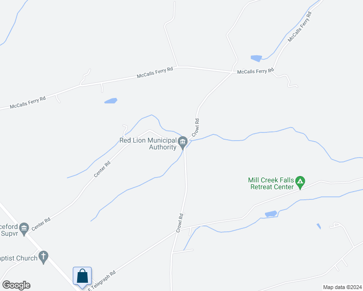 map of restaurants, bars, coffee shops, grocery stores, and more near 243 Center Road in Airville