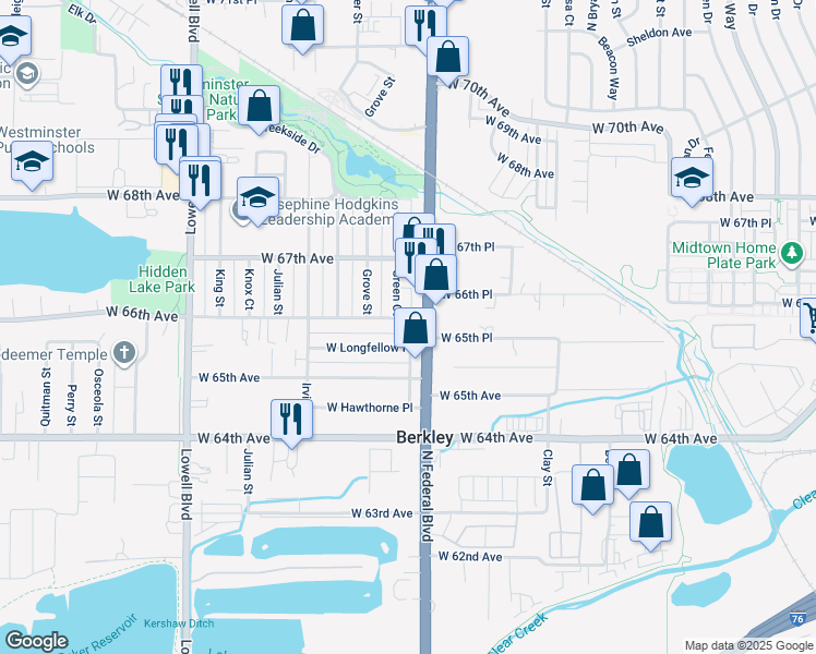 map of restaurants, bars, coffee shops, grocery stores, and more near in 