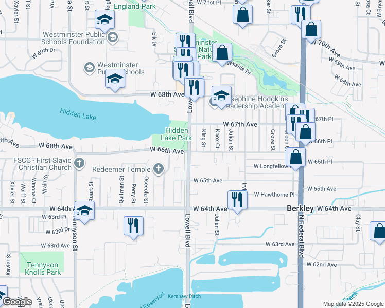map of restaurants, bars, coffee shops, grocery stores, and more near in Berkley
