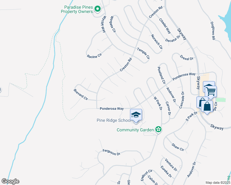 map of restaurants, bars, coffee shops, grocery stores, and more near 6253 Odessa Court in Magalia