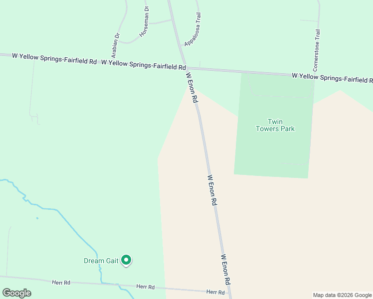 map of restaurants, bars, coffee shops, grocery stores, and more near 4577 West Enon Road in Yellow Springs