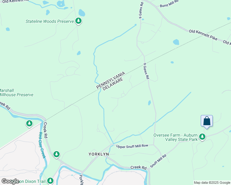 map of restaurants, bars, coffee shops, grocery stores, and more near 42 Clouds Way in Hockessin