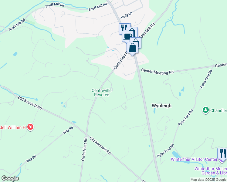 map of restaurants, bars, coffee shops, grocery stores, and more near 4 Top of State Lane in Wilmington