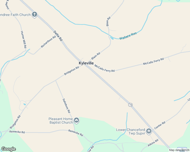 map of restaurants, bars, coffee shops, grocery stores, and more near 3932 Delta Road in Airville