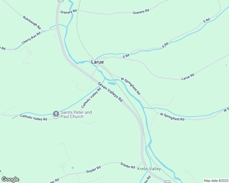 map of restaurants, bars, coffee shops, grocery stores, and more near 3061 Seven Valleys Road in Glen Rock