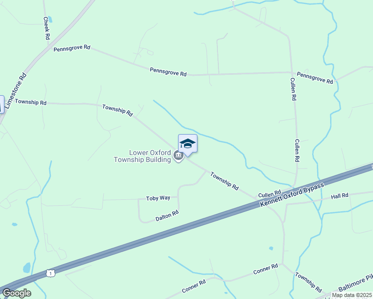 map of restaurants, bars, coffee shops, grocery stores, and more near 211 Township Road in Oxford