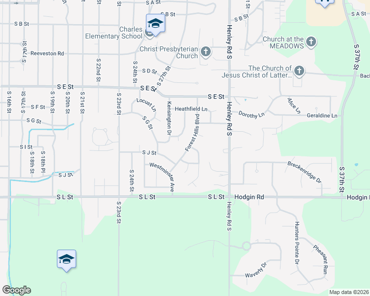 map of restaurants, bars, coffee shops, grocery stores, and more near 810 Forest Hills Boulevard in Richmond