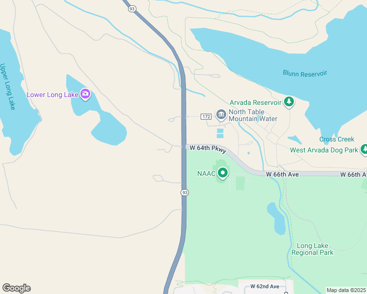 map of restaurants, bars, coffee shops, grocery stores, and more near 6949 Colorado 93 in Arvada