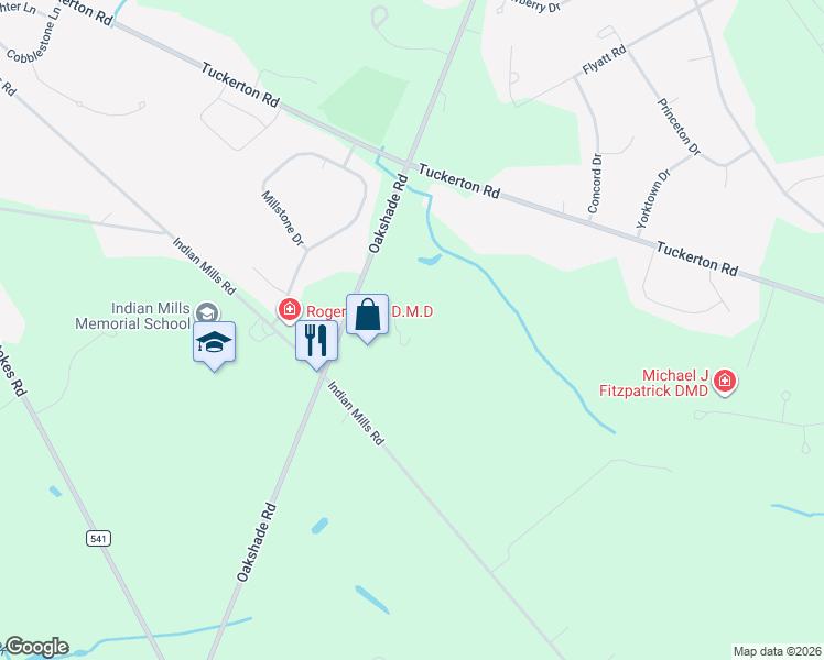 map of restaurants, bars, coffee shops, grocery stores, and more near 426 Oakshade Road in Shamong