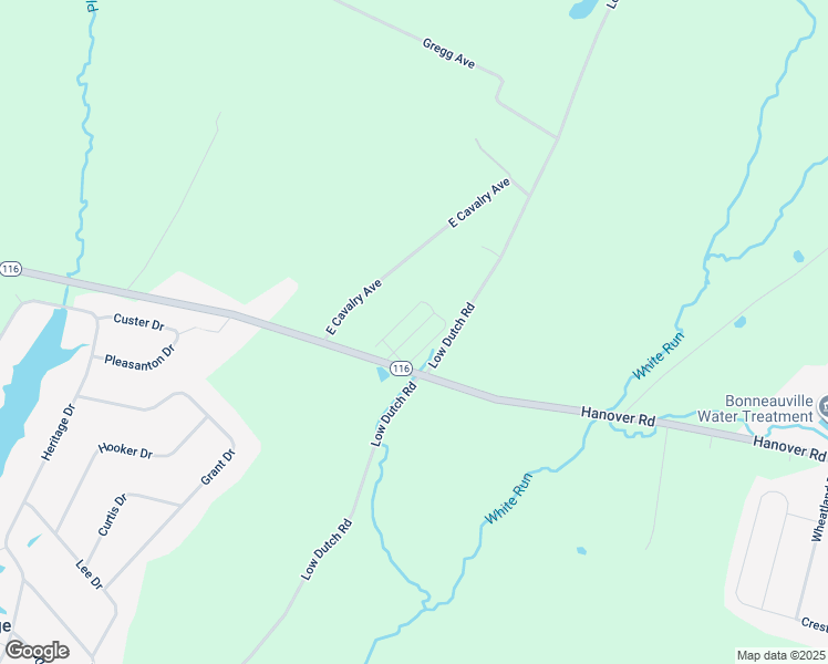 map of restaurants, bars, coffee shops, grocery stores, and more near 2160 Hanover Road in Gettysburg
