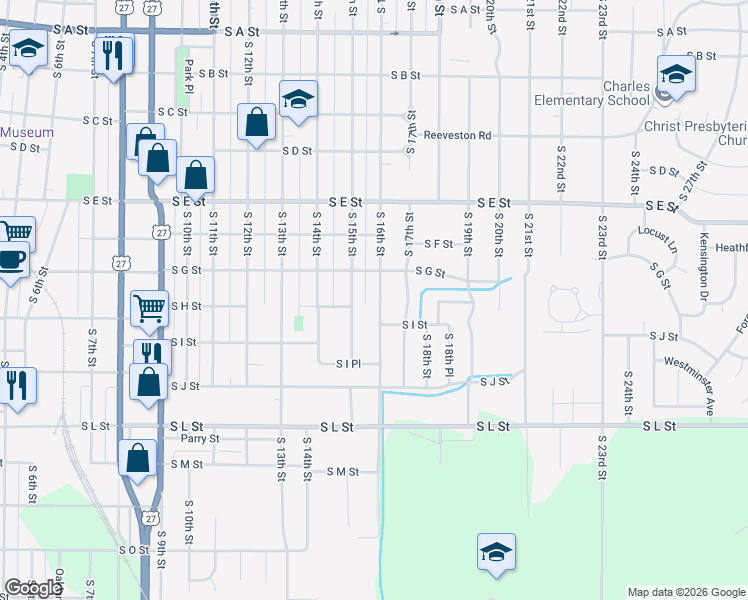 map of restaurants, bars, coffee shops, grocery stores, and more near 701 South 16th Street in Richmond