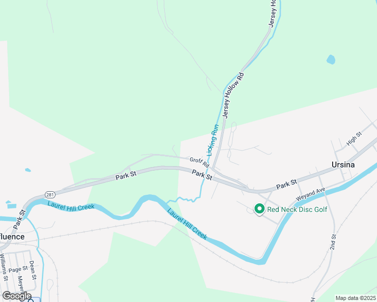 map of restaurants, bars, coffee shops, grocery stores, and more near 226 Groff Road in Confluence