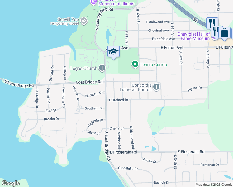map of restaurants, bars, coffee shops, grocery stores, and more near 1937 Windsor Road in Decatur