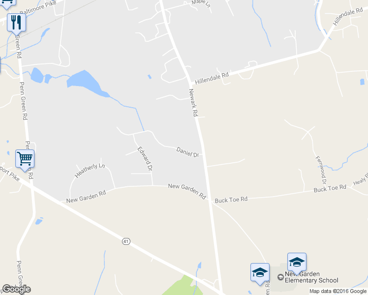map of restaurants, bars, coffee shops, grocery stores, and more near 78 Daniel Drive in Avondale