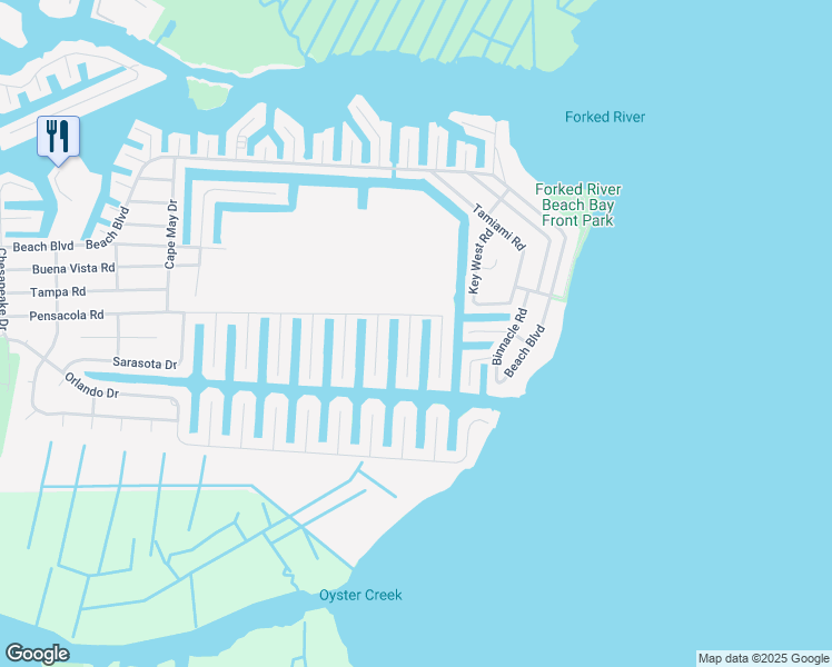 map of restaurants, bars, coffee shops, grocery stores, and more near 1204 Borealis Court in Lacey Township