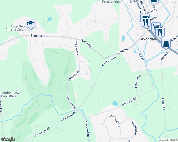 map of restaurants, bars, coffee shops, grocery stores, and more near 236 Castlerea Road in Avondale