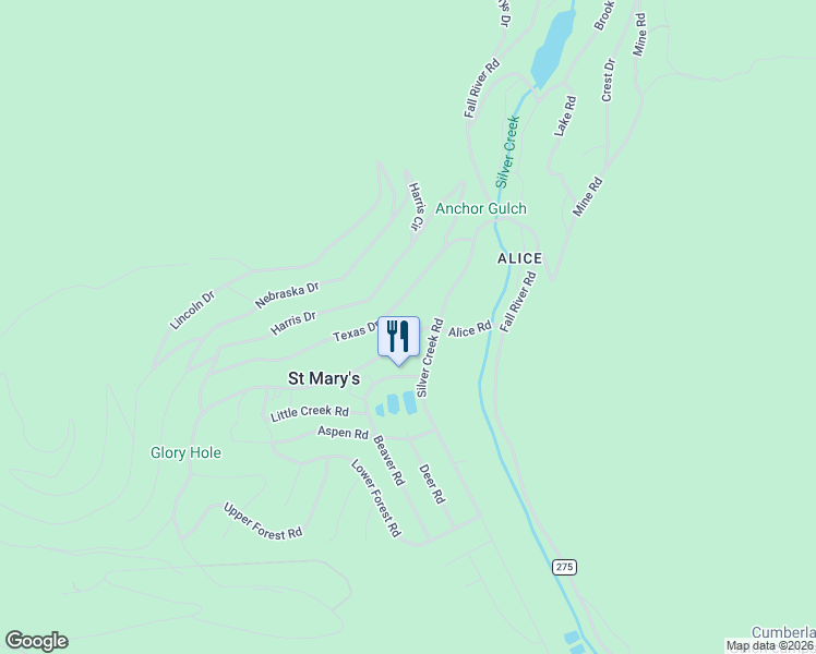 map of restaurants, bars, coffee shops, grocery stores, and more near 359 Silver Creek Road in Idaho Springs