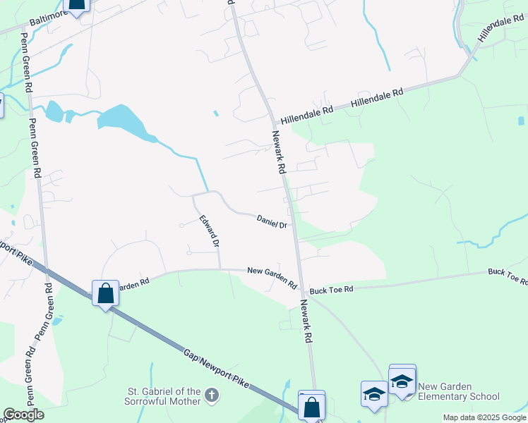 map of restaurants, bars, coffee shops, grocery stores, and more near 78 Daniel Drive in Avondale