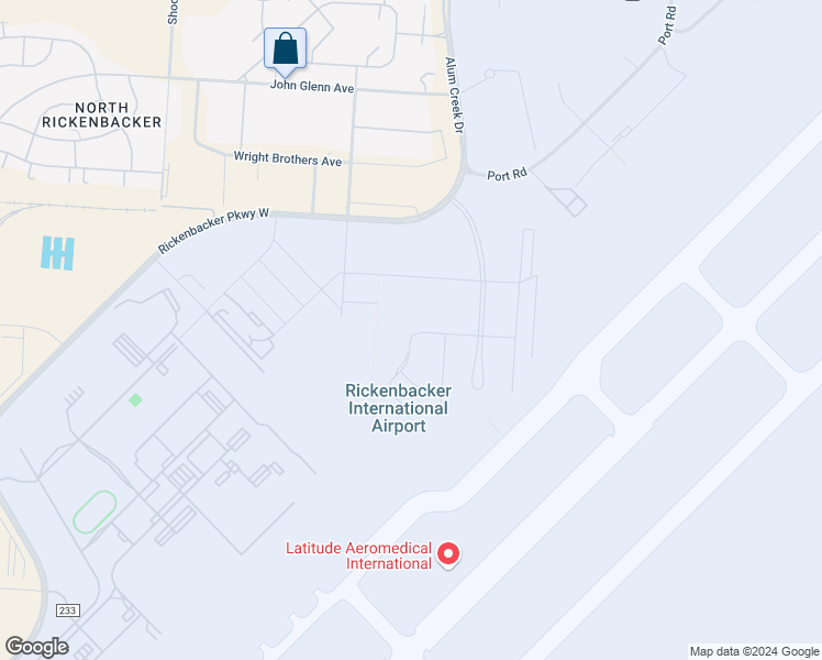 map of restaurants, bars, coffee shops, grocery stores, and more near 2445 E Avenue in Columbus