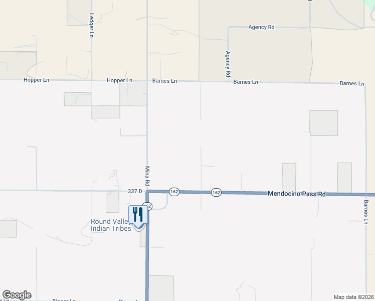 map of restaurants, bars, coffee shops, grocery stores, and more near 24200 Mendocino Pass Road in Covelo