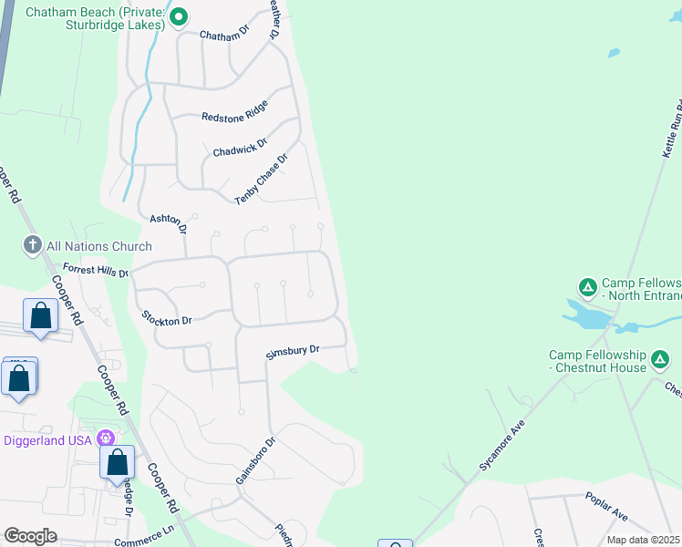 map of restaurants, bars, coffee shops, grocery stores, and more near 97 Forrest Hills Drive in Voorhees Township