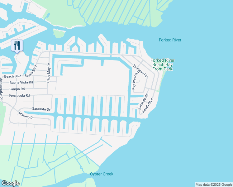 map of restaurants, bars, coffee shops, grocery stores, and more near 1204 Borealis Court in Lacey Township