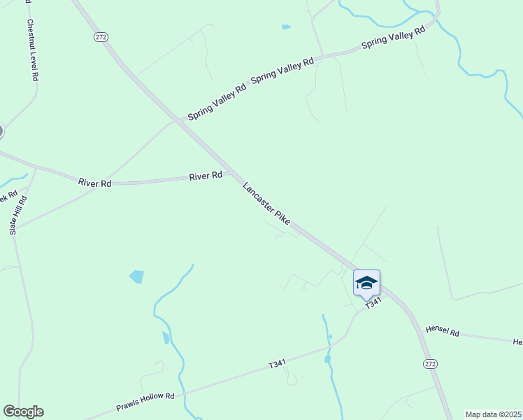 map of restaurants, bars, coffee shops, grocery stores, and more near 1614 Lancaster Pike in Quarryville