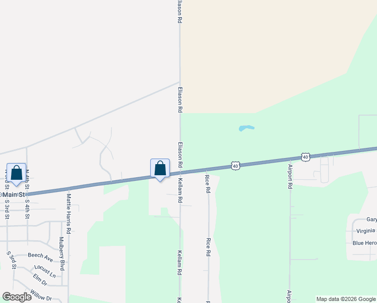 map of restaurants, bars, coffee shops, grocery stores, and more near 703 Eliason Road in Centerville