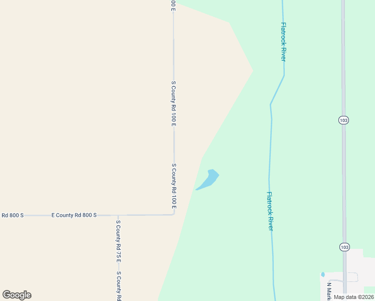 map of restaurants, bars, coffee shops, grocery stores, and more near 7634 South County Road 100 East in Lewisville