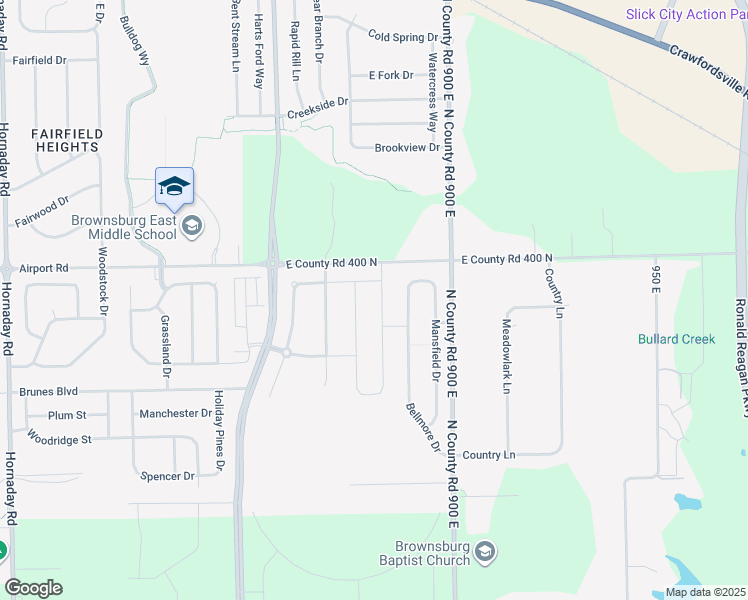 map of restaurants, bars, coffee shops, grocery stores, and more near 1600-1698 Concord Point Way in Brownsburg