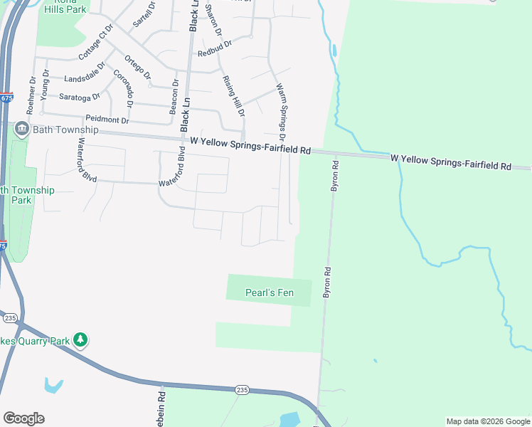 map of restaurants, bars, coffee shops, grocery stores, and more near 42 Cascade Drive in Fairborn