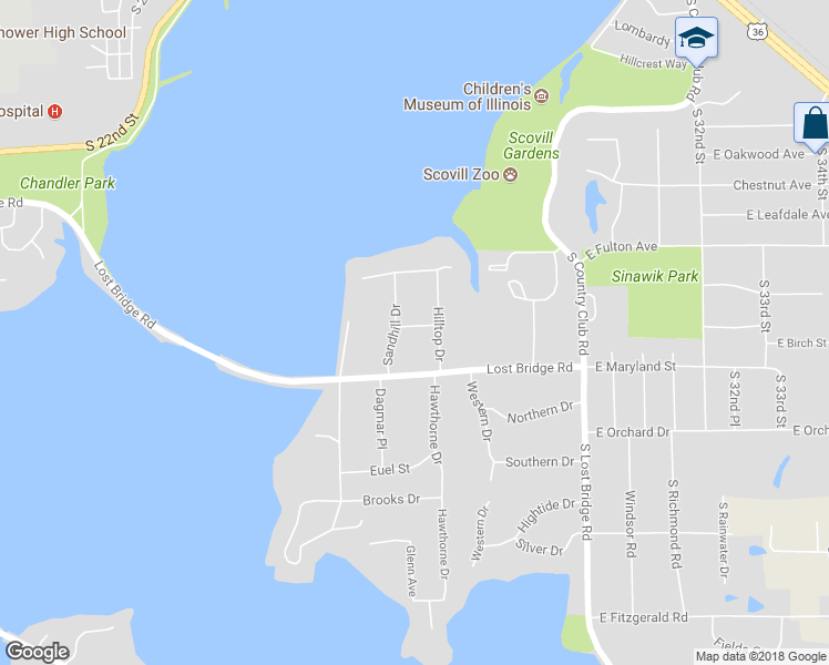 map of restaurants, bars, coffee shops, grocery stores, and more near 2513 East Sunrise Avenue in Decatur