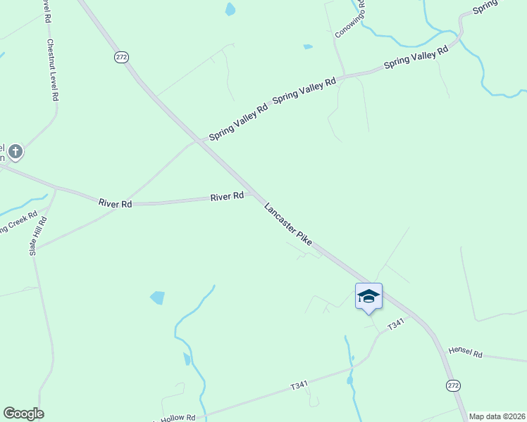 map of restaurants, bars, coffee shops, grocery stores, and more near 1608 Lancaster Pike in Quarryville