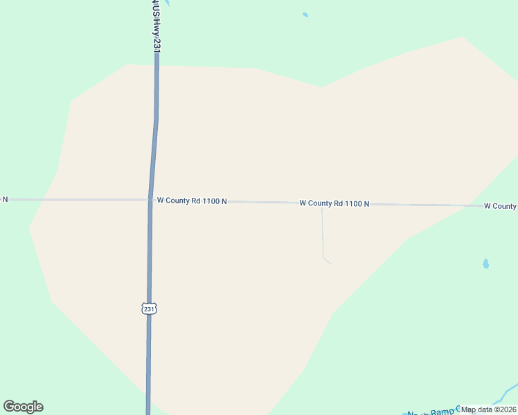 map of restaurants, bars, coffee shops, grocery stores, and more near 2084 West County Road 1100 North in Roachdale