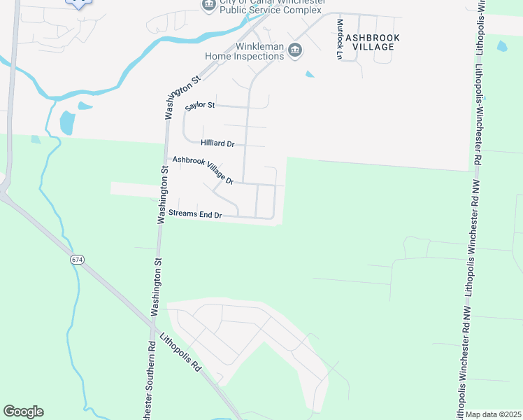 map of restaurants, bars, coffee shops, grocery stores, and more near 6563 Streams End Drive in Canal Winchester