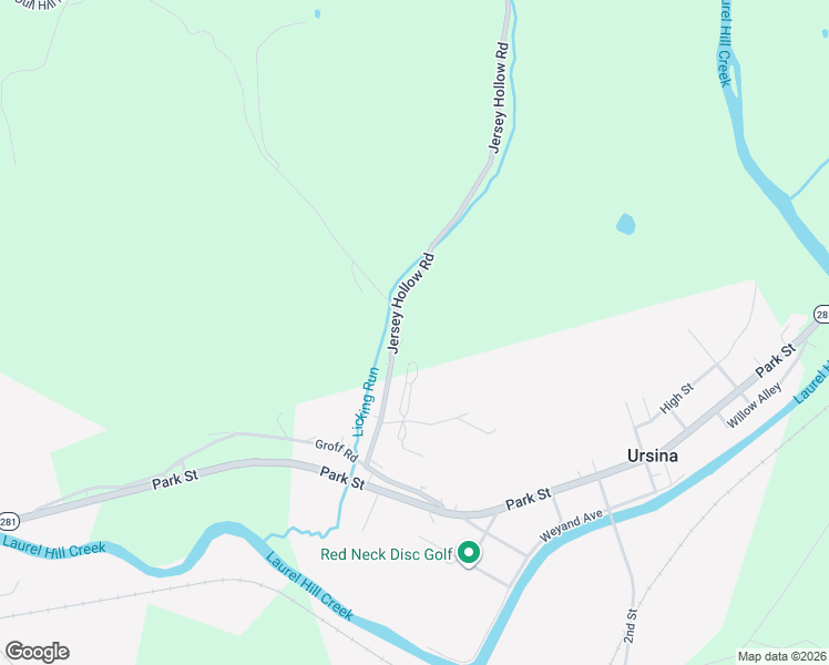 map of restaurants, bars, coffee shops, grocery stores, and more near 3140 Jersey Hollow Road in Confluence